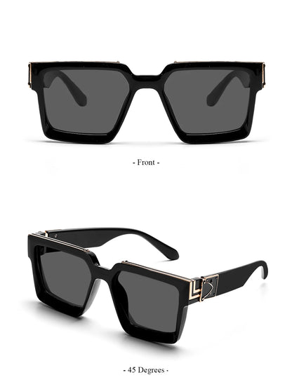 Introducing the Ruiao Retro Black Millionaire Shades, a luxurious and iconic eyewear collection for 2026. These designer square sunglasses, suitable for both men and women, embody a famous brand's commitment to style and sophistication.