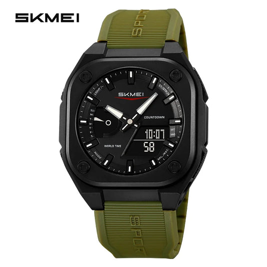 Introducing the SKMEI 2328, a sophisticated electronic timepiece designed for men, featuring luminous display, water resistance, multifunctionality including an alarm clock, and a robust design suitable for outdoor sports activities.