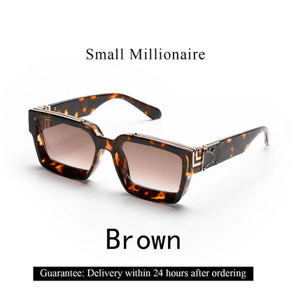 Introducing the Ruiao Retro Black Millionaire Shades, a luxurious and iconic eyewear collection for 2026. These designer square sunglasses, suitable for both men and women, embody a famous brand's commitment to style and sophistication.
