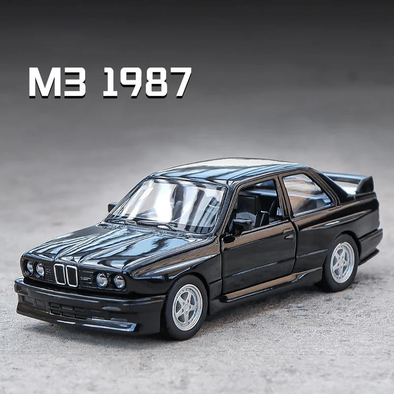 Premium Diecast European Sports Cars Set – BMW M3 E30, Porsche 911 Turbo, Audi Quattro & BMW M4