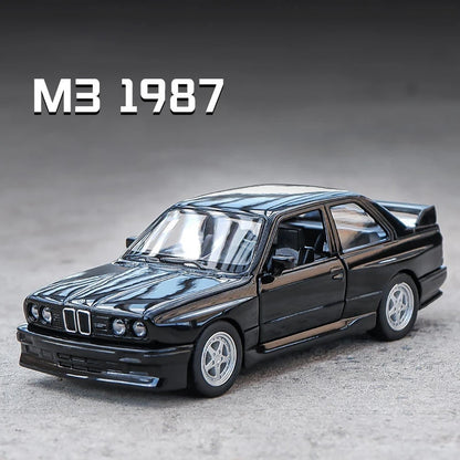 Premium Diecast European Sports Cars Set – BMW M3 E30, Porsche 911 Turbo, Audi Quattro & BMW M4