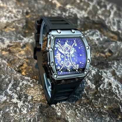 Introducing the L146 Men's Sports Watch, a sophisticated timepiece featuring a distinctive wine barrel dial, luminous display, and integrated calendar function, designed for the discerning individual seeking both luxury and practicality.